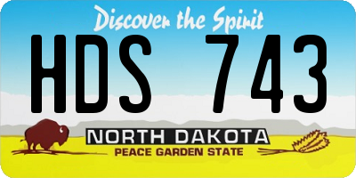 ND license plate HDS743