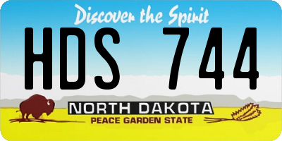 ND license plate HDS744