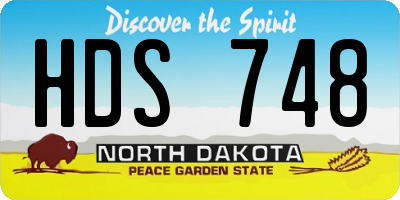 ND license plate HDS748