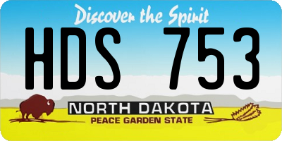 ND license plate HDS753