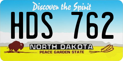 ND license plate HDS762