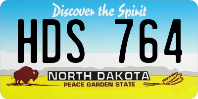 ND license plate HDS764