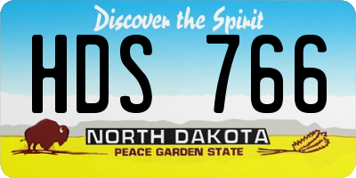 ND license plate HDS766