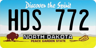 ND license plate HDS772