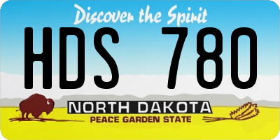 ND license plate HDS780