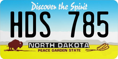 ND license plate HDS785