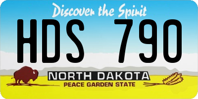ND license plate HDS790