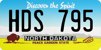 ND license plate HDS795
