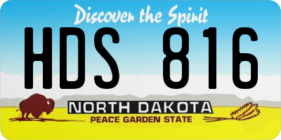 ND license plate HDS816
