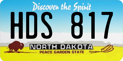 ND license plate HDS817