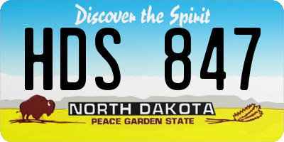 ND license plate HDS847