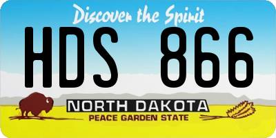 ND license plate HDS866