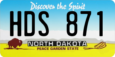 ND license plate HDS871