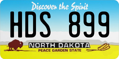 ND license plate HDS899