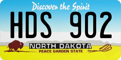 ND license plate HDS902