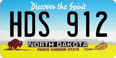 ND license plate HDS912