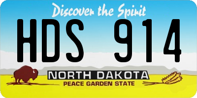 ND license plate HDS914