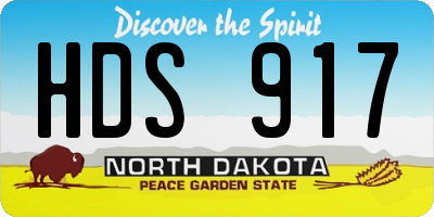 ND license plate HDS917
