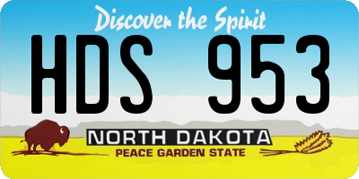 ND license plate HDS953