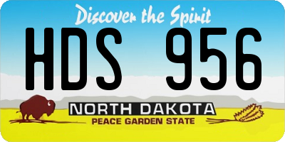 ND license plate HDS956