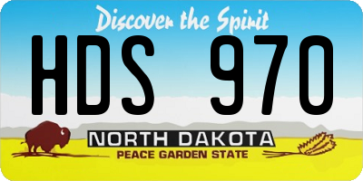 ND license plate HDS970