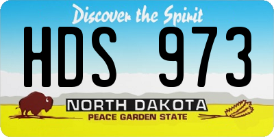 ND license plate HDS973