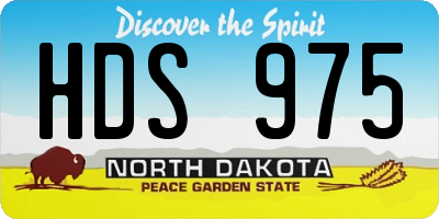 ND license plate HDS975