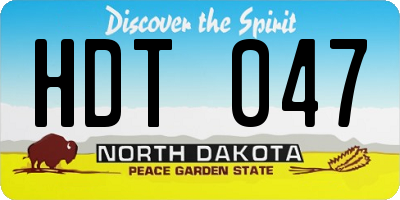 ND license plate HDT047