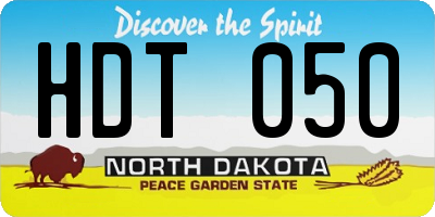 ND license plate HDT050