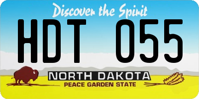 ND license plate HDT055