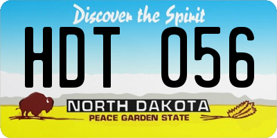 ND license plate HDT056