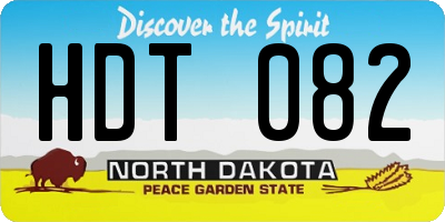 ND license plate HDT082