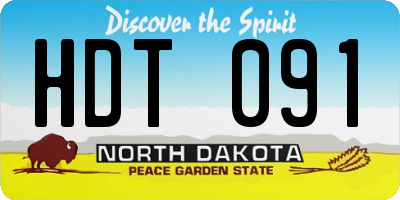 ND license plate HDT091
