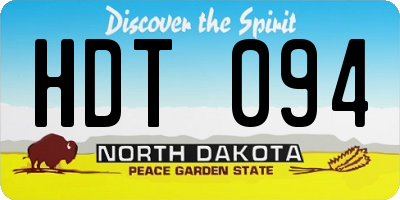 ND license plate HDT094