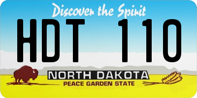 ND license plate HDT110