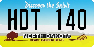 ND license plate HDT140