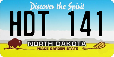 ND license plate HDT141