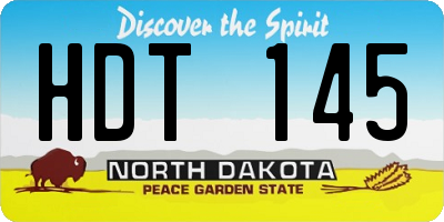ND license plate HDT145