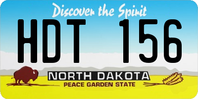 ND license plate HDT156