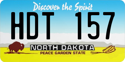 ND license plate HDT157