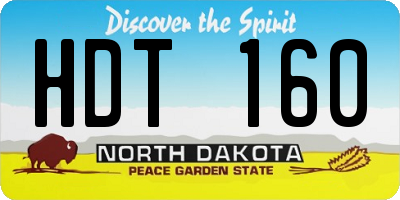 ND license plate HDT160