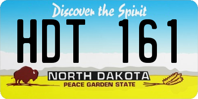 ND license plate HDT161