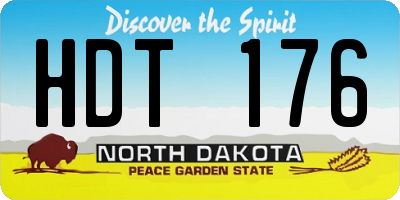 ND license plate HDT176