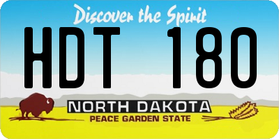 ND license plate HDT180