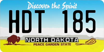 ND license plate HDT185