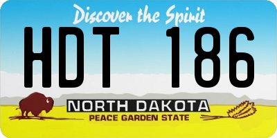 ND license plate HDT186