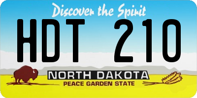 ND license plate HDT210
