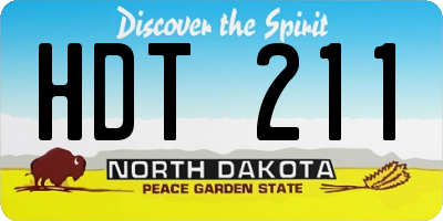 ND license plate HDT211