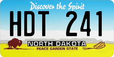 ND license plate HDT241