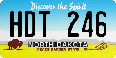 ND license plate HDT246